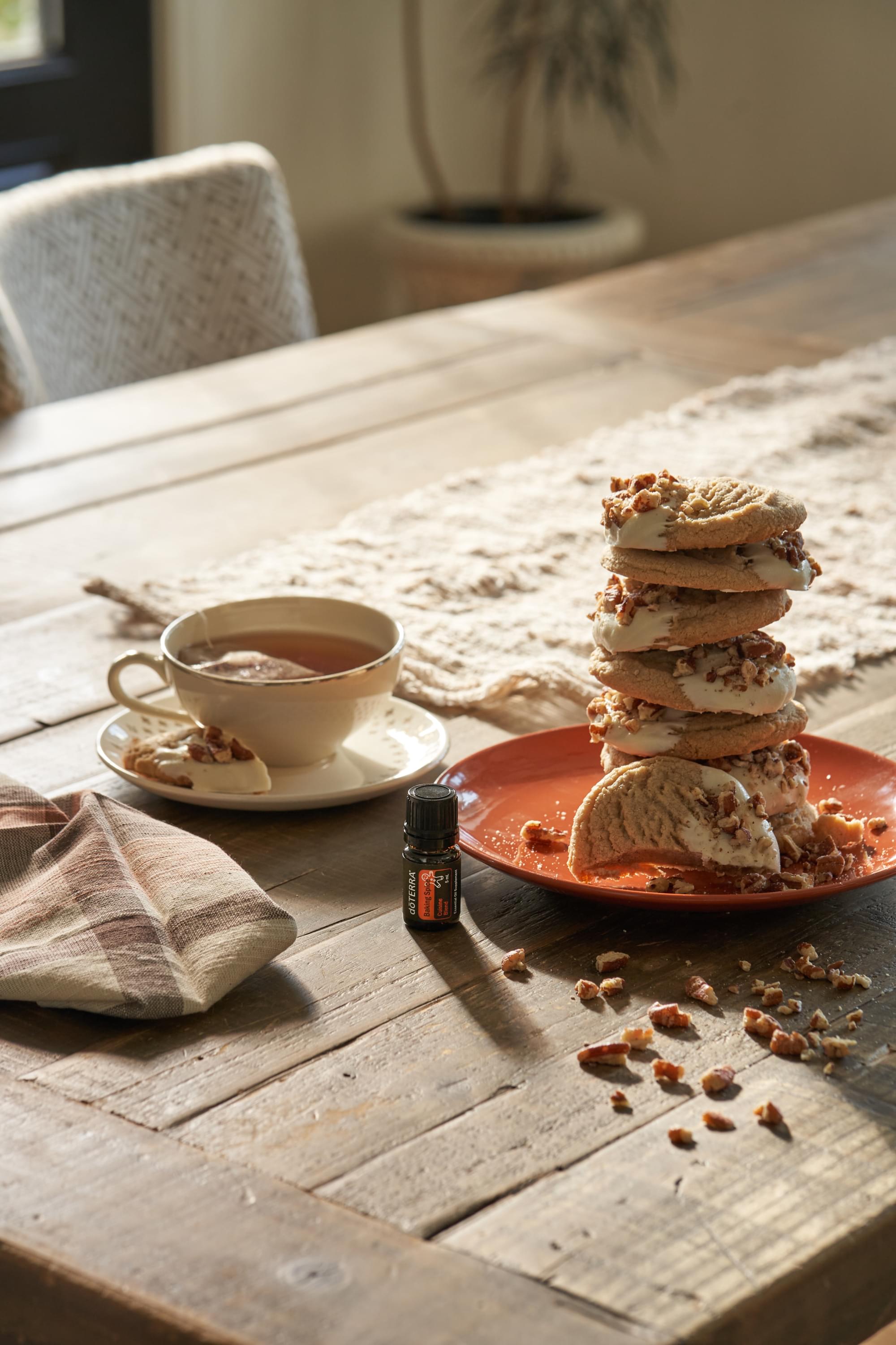 White Chocolate-Dipped Brown Buttered Cookies
