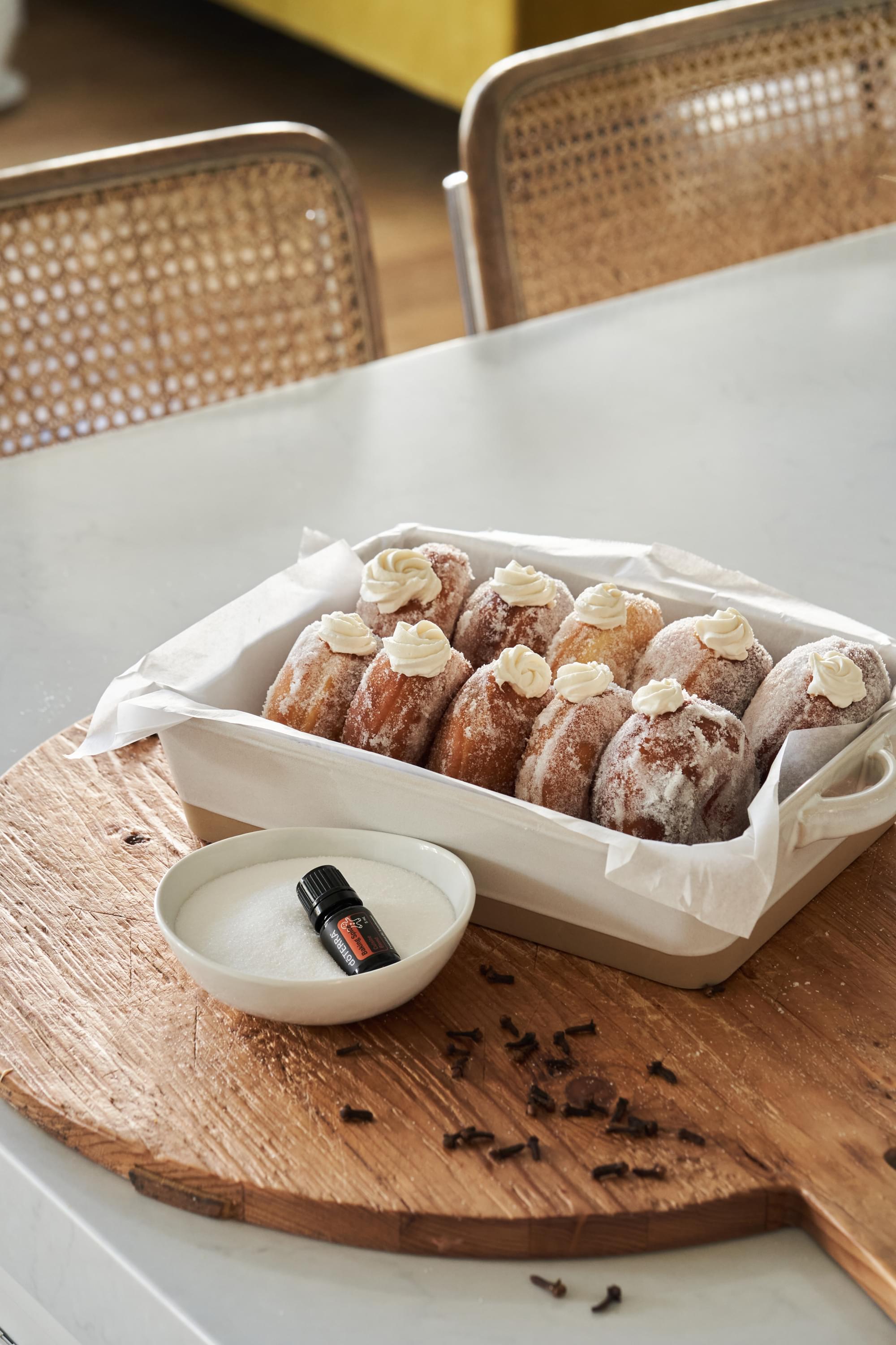 Spiced Donuts with Cream Filling